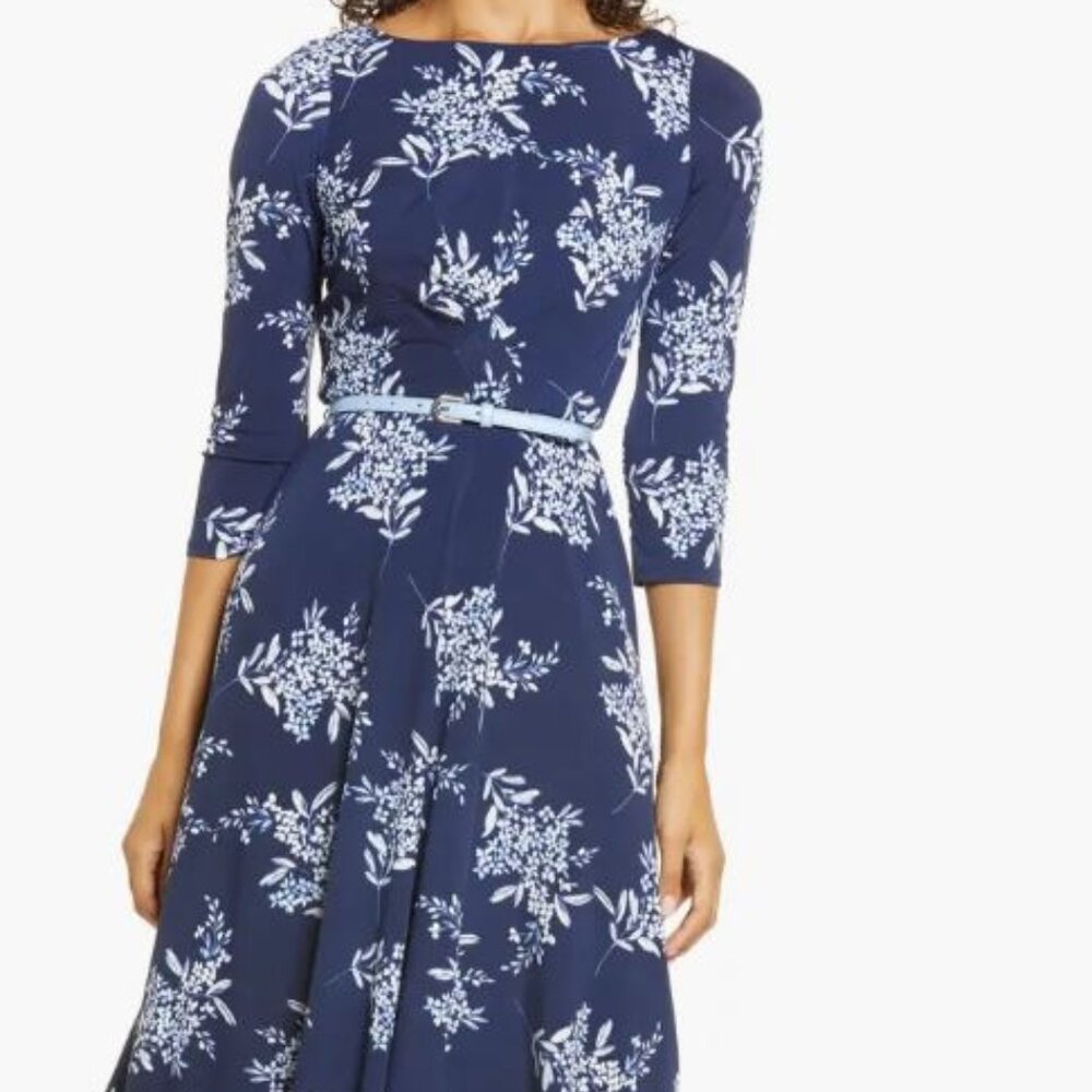 Harper Rose Womens Floral Dress Navy, size 6